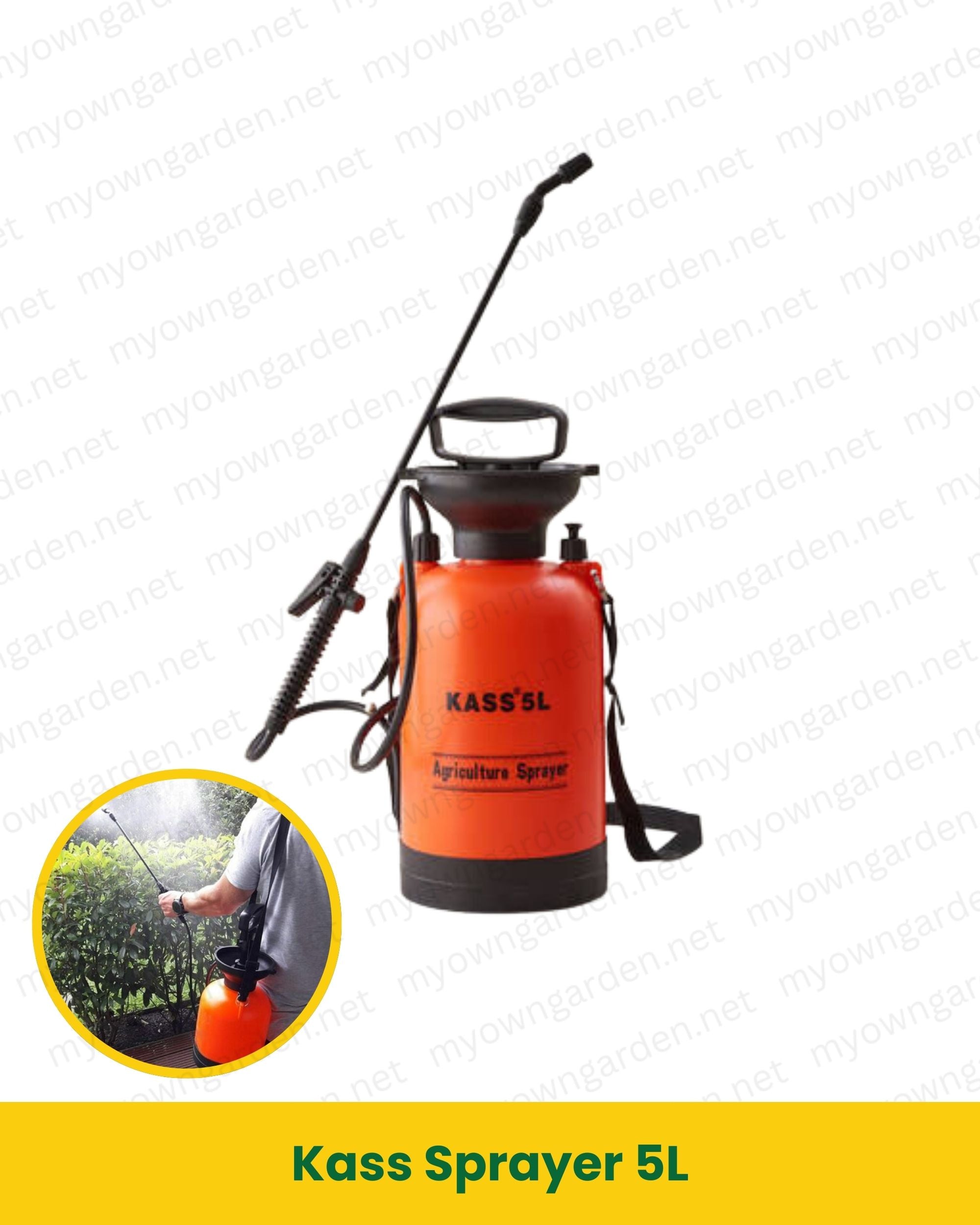 Kass 5L Plant Sprayer – Manual Adjustable Mist & Jet with Extended Handle