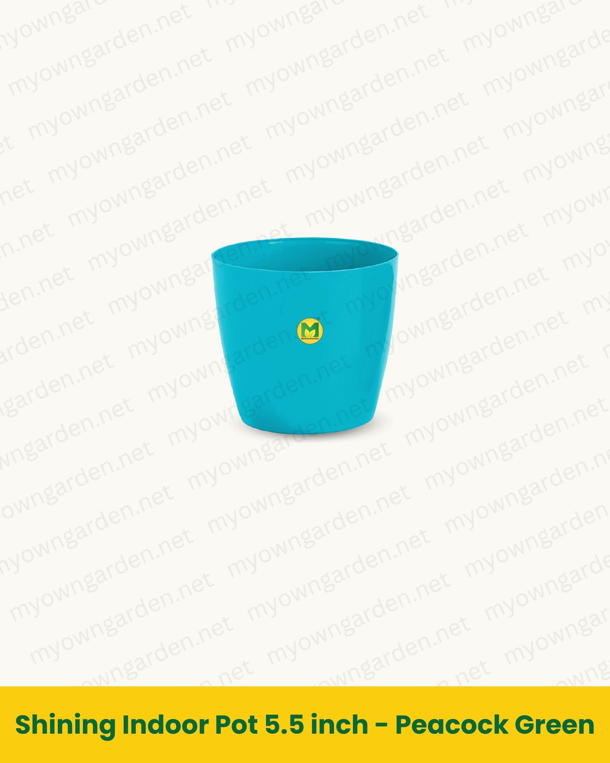 Shining Indoor Pot 5.5 inch - Peacock Green