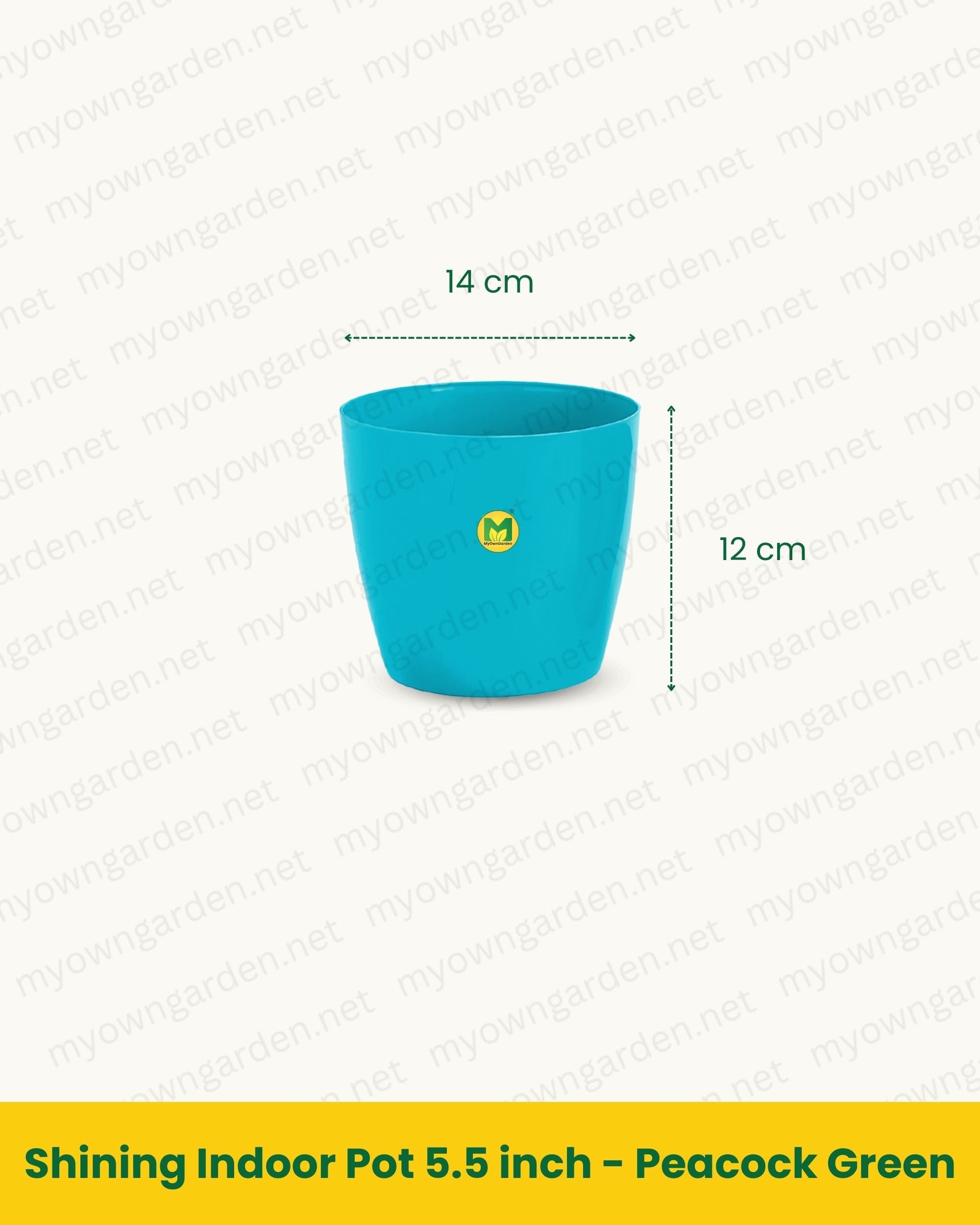 Shining Indoor Pot 5.5 inch - Peacock Green