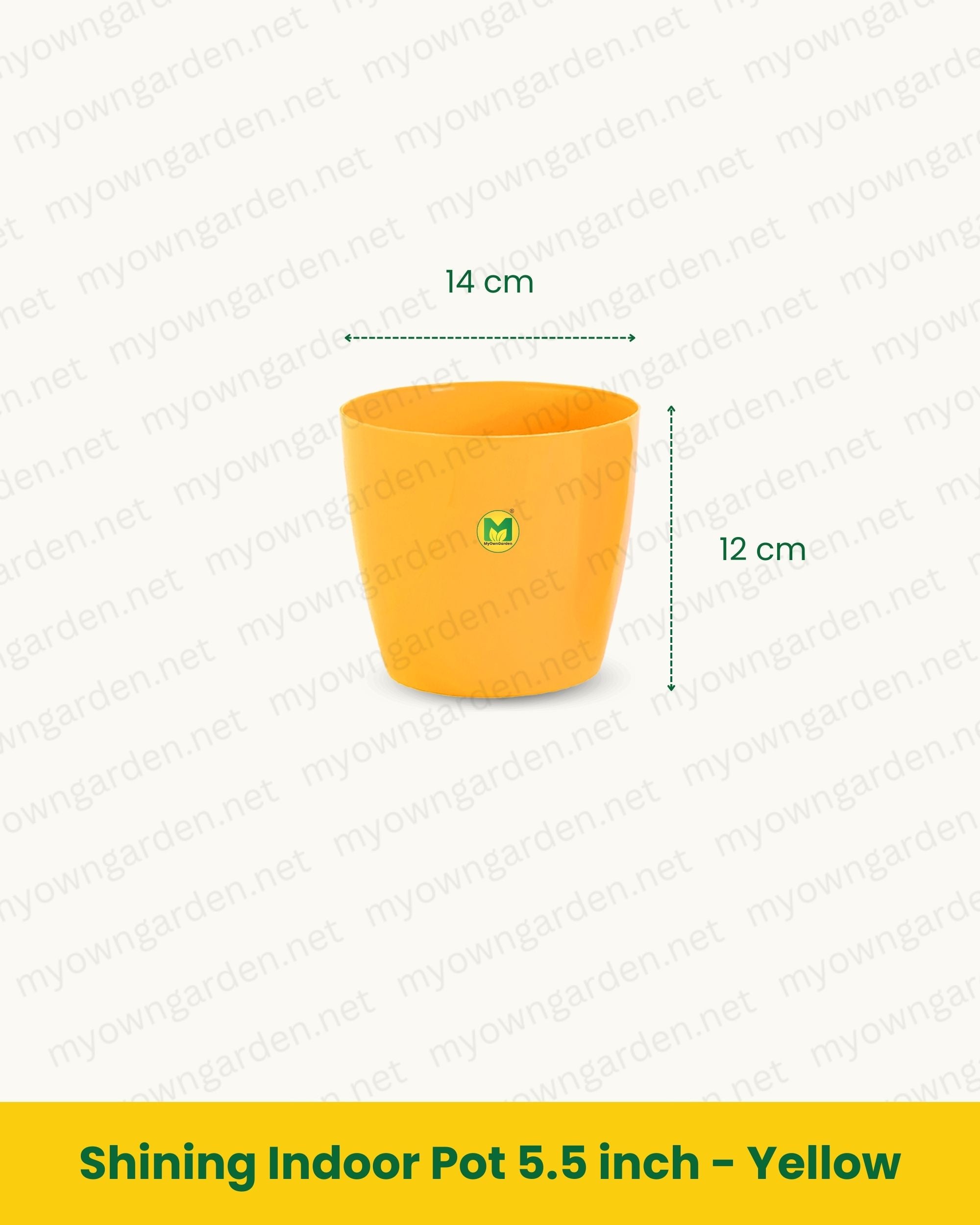 Shining Indoor Pot 5.5 inch - Yellow