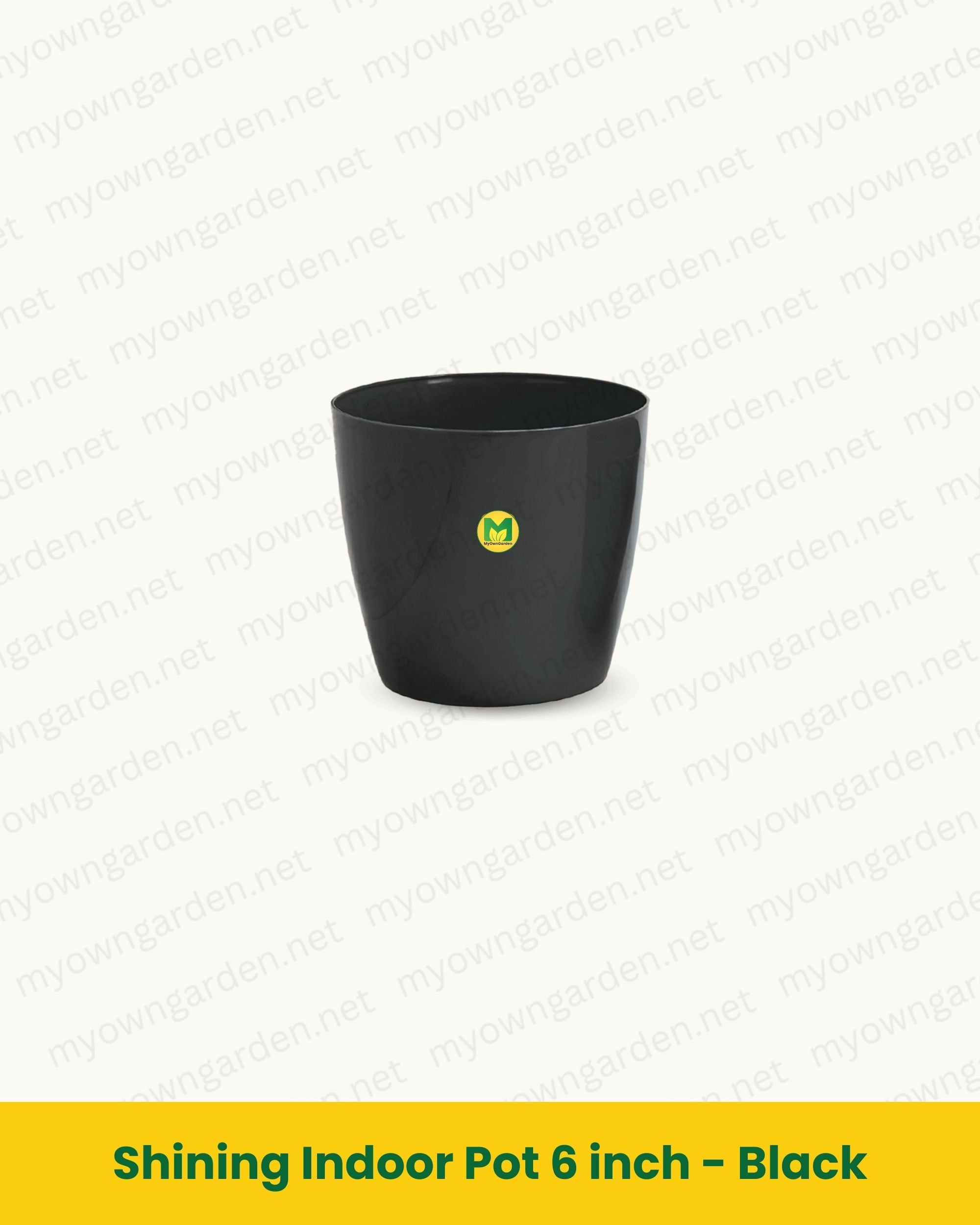 Shining Indoor Pot 6 inch - Black