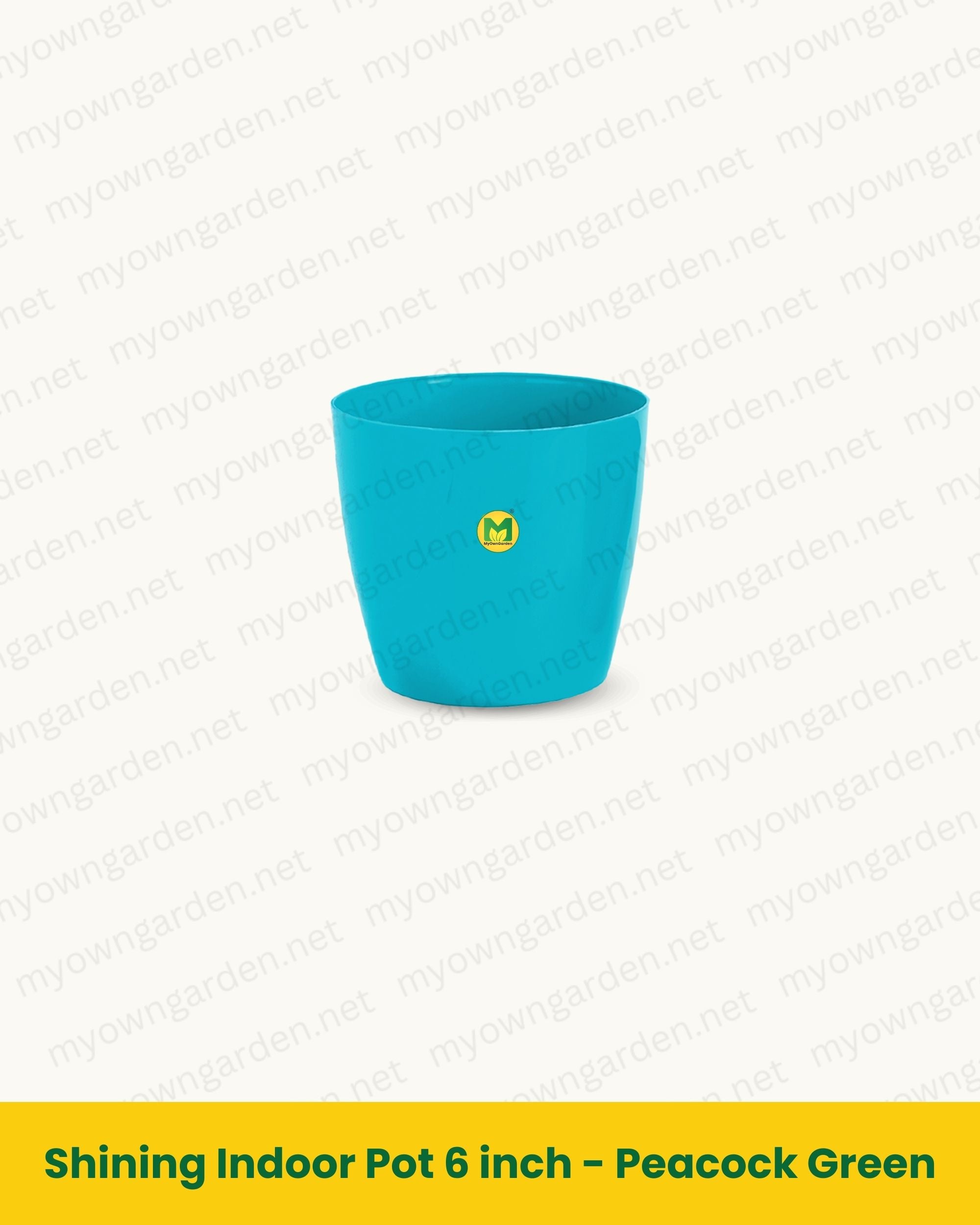 Shining Indoor Pot 6 inch - Peacock Green