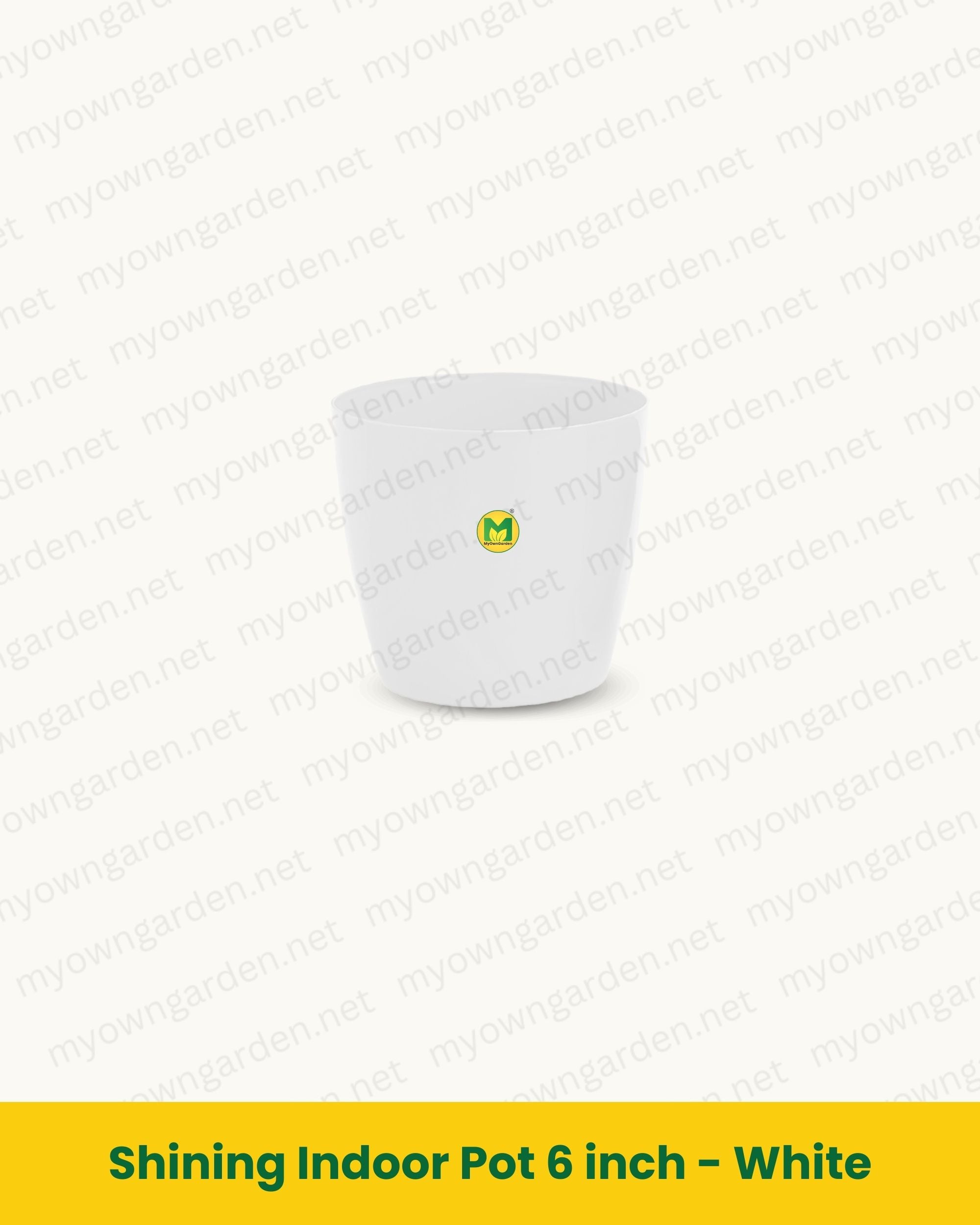 Shining Indoor Pot 6 inch - White