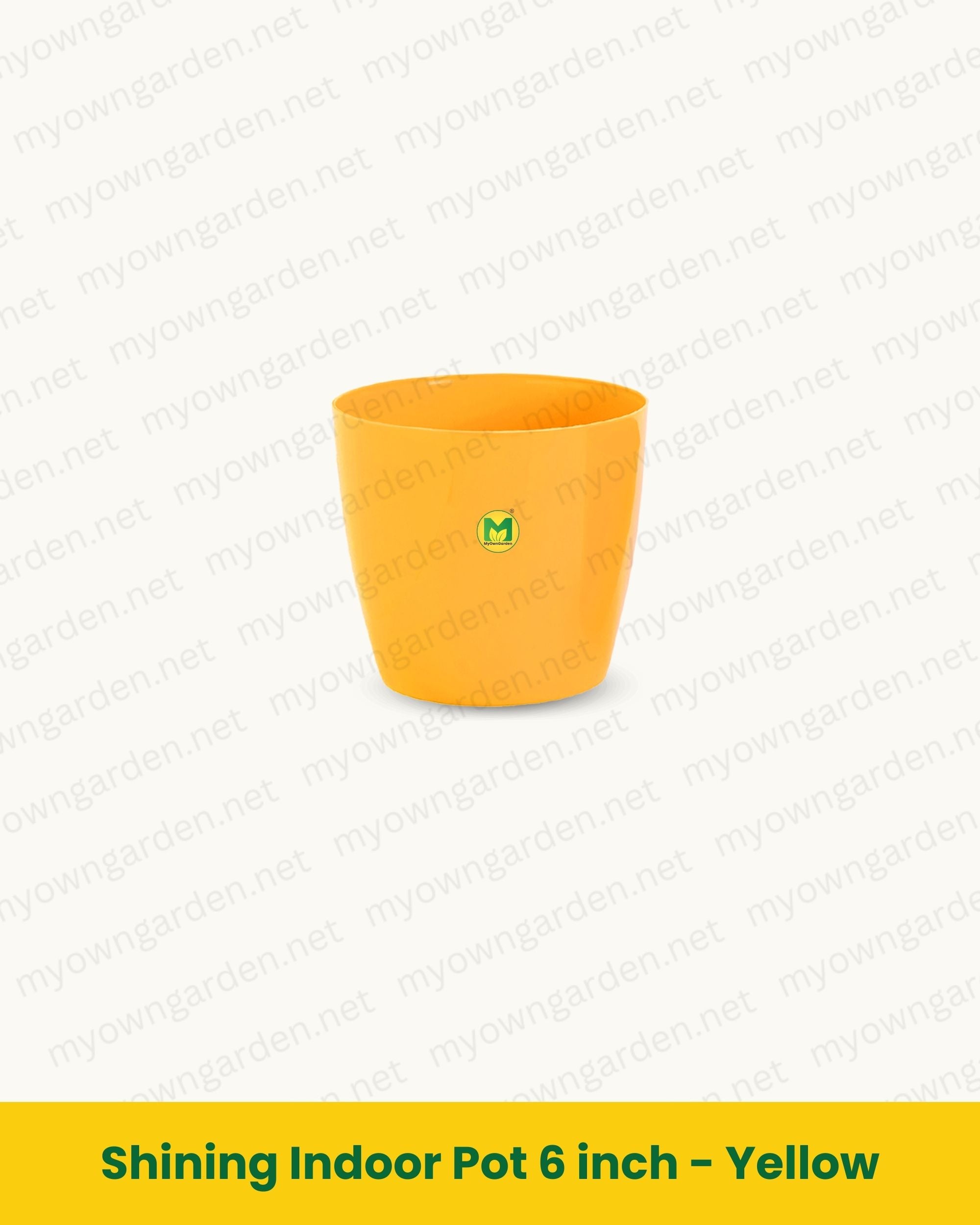 Shining Indoor Pot 6 inch - Yellow