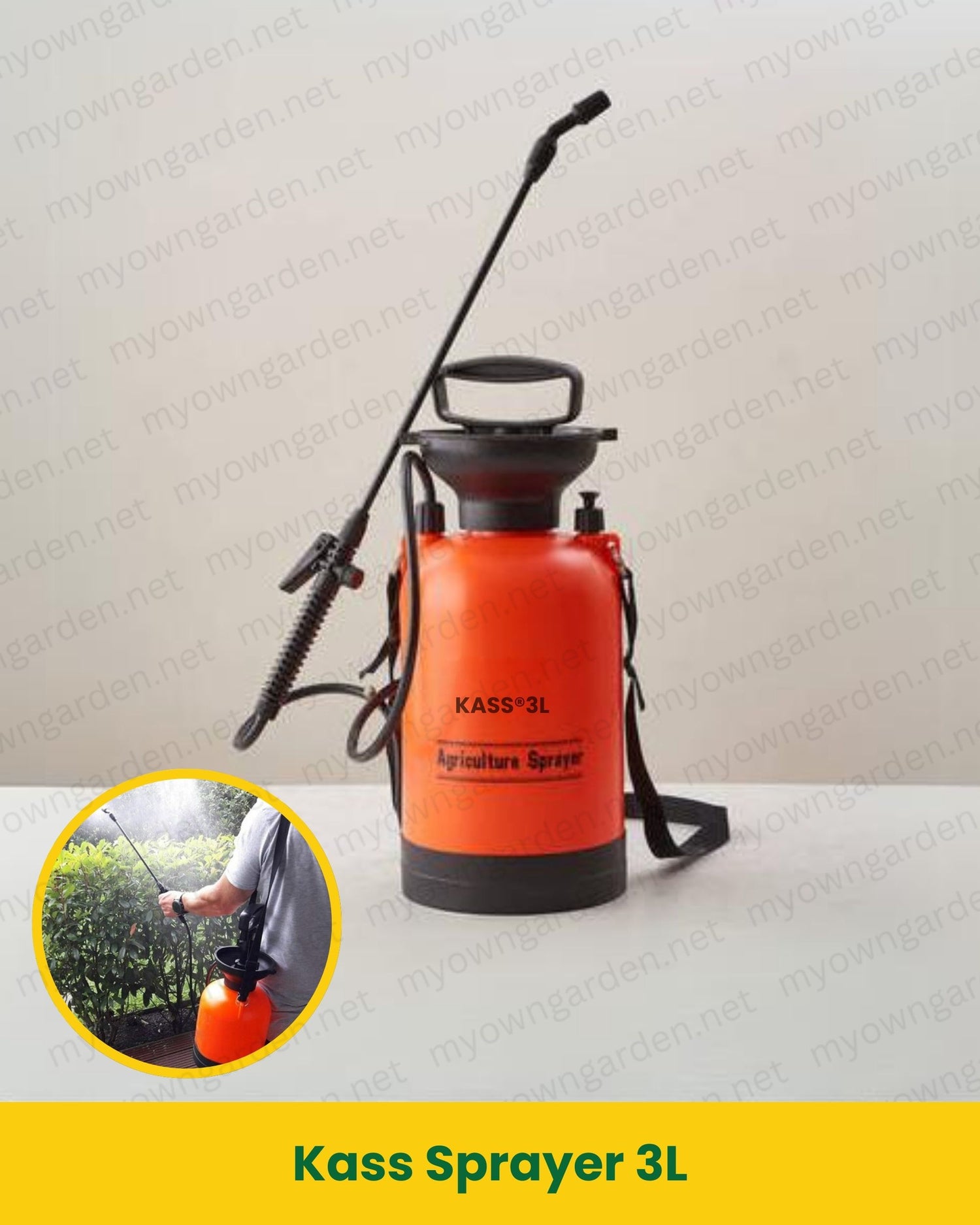 Kass 3L Plant Sprayer – Manual Adjustable Mist &amp; Jet with Extended Handle