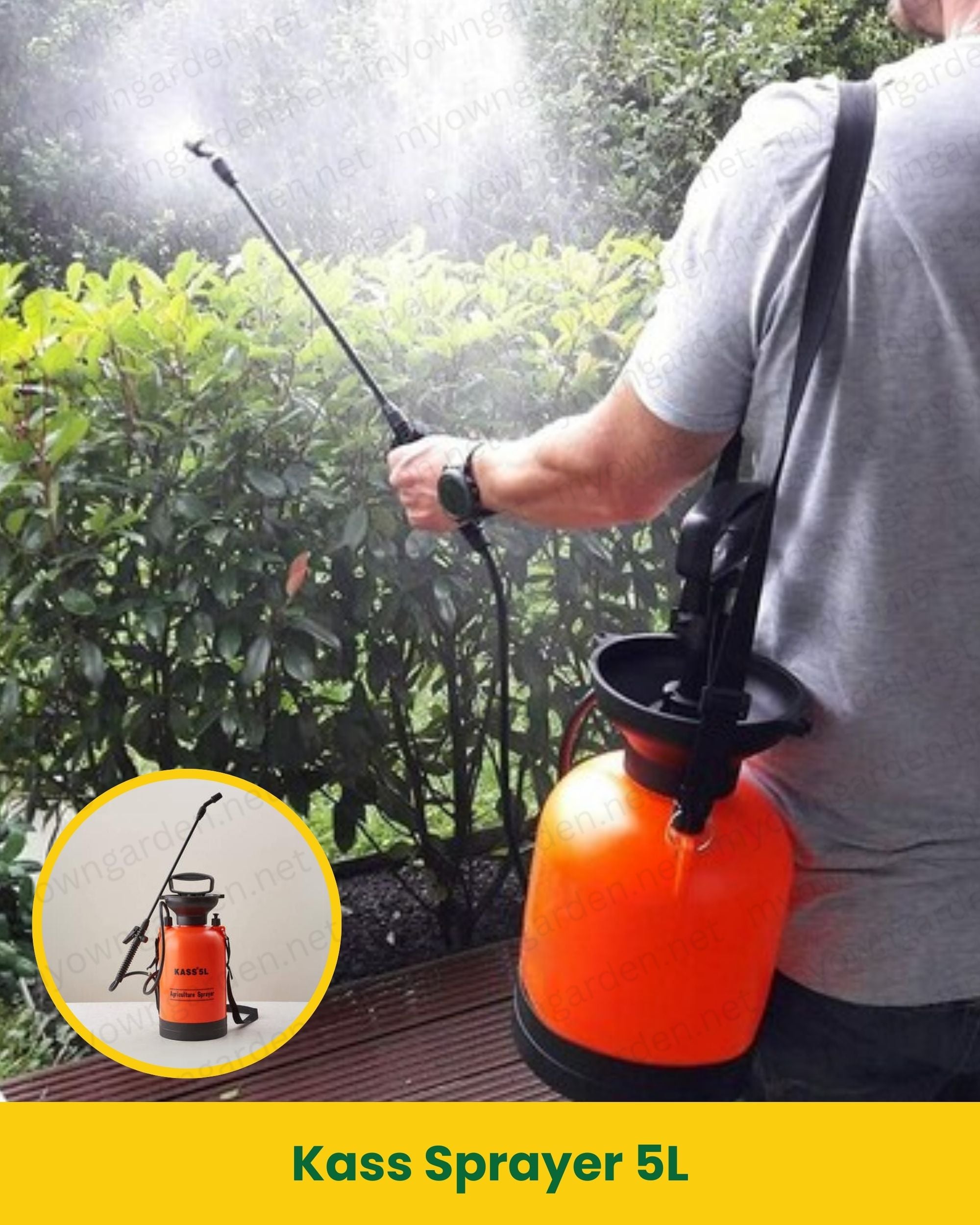 Kass 5L Plant Sprayer – Manual Adjustable Mist &amp; Jet with Extended Handle