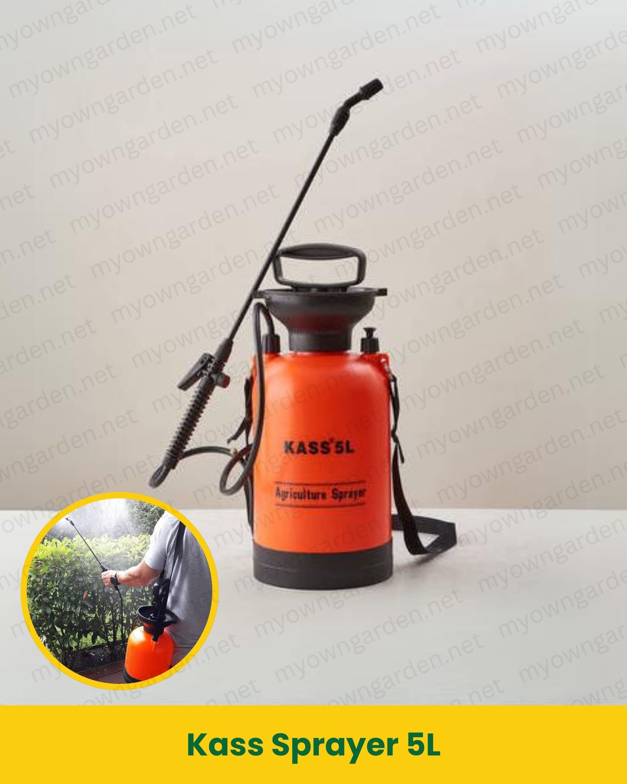 Kass 5L Plant Sprayer – Manual Adjustable Mist &amp; Jet with Extended Handle