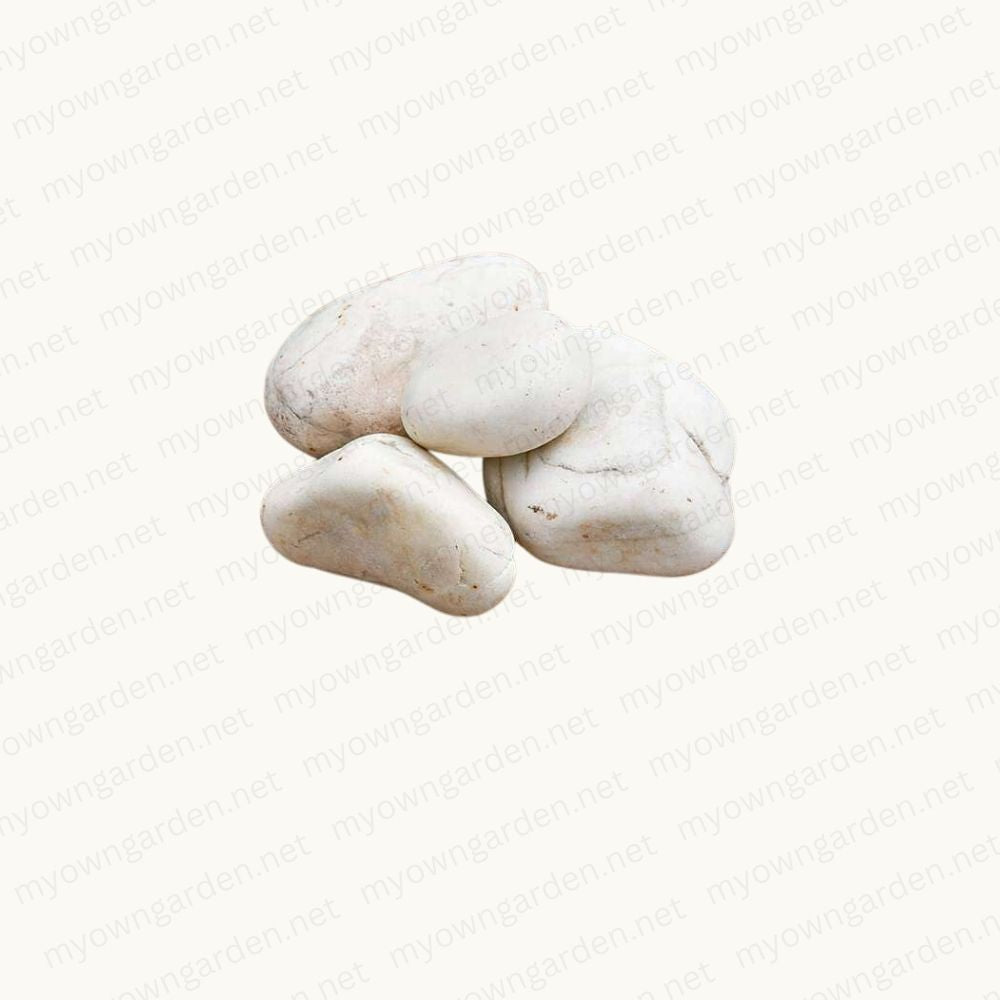 Marble Pebbles - White, Big, Unpolished