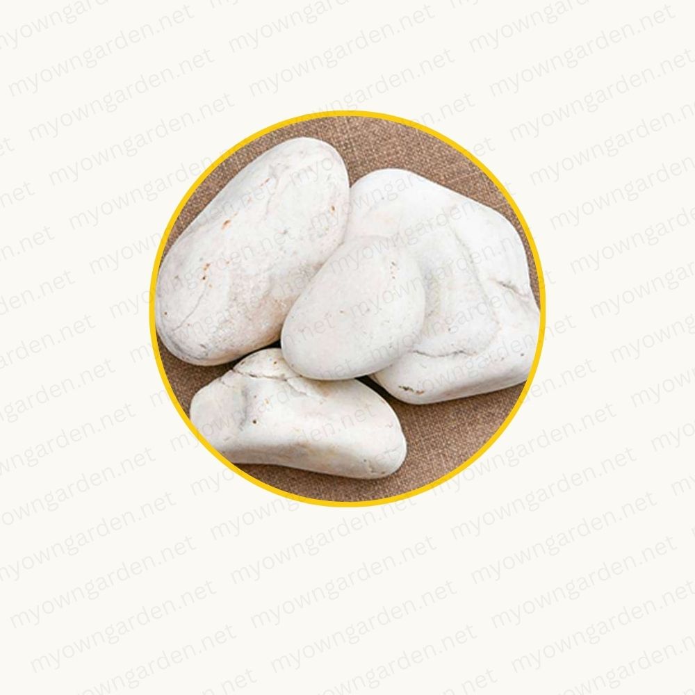 Marble Pebbles - White, Big, Unpolished