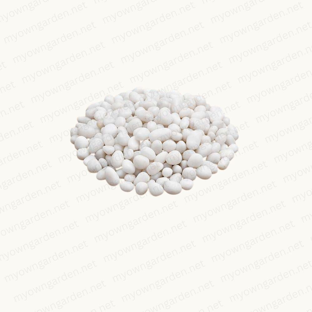 Marble Pebbles - White, Small, Polished