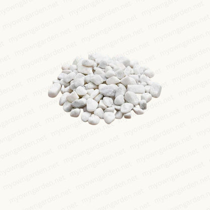 Marble Pebbles - White, Small, Unpolished