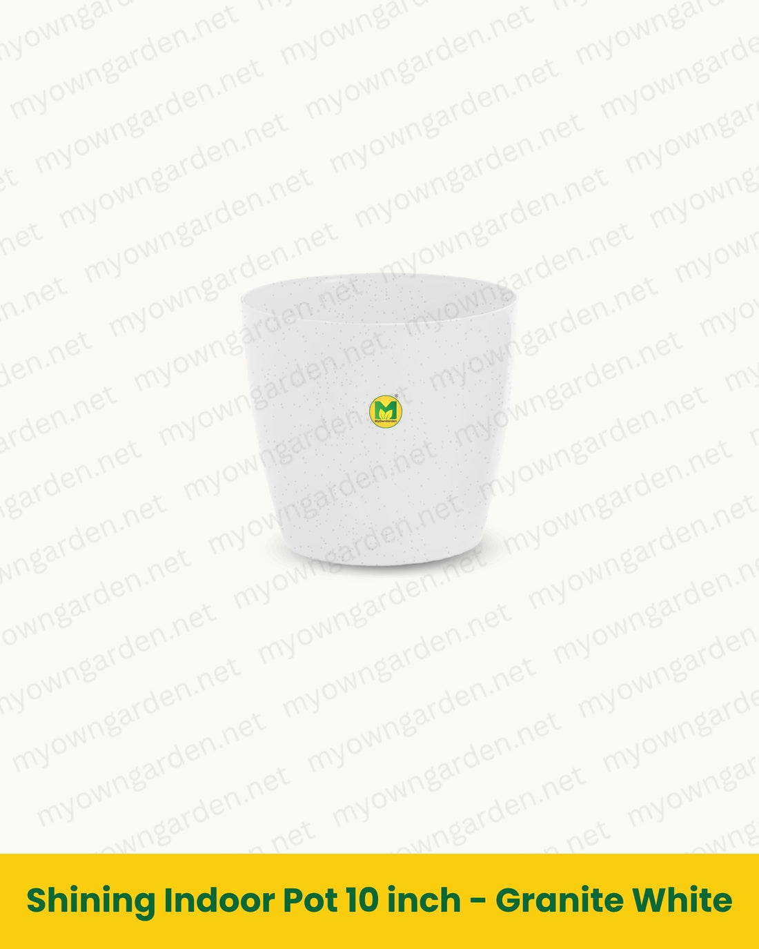 Shining Indoor Pot 10 inch - Granite White