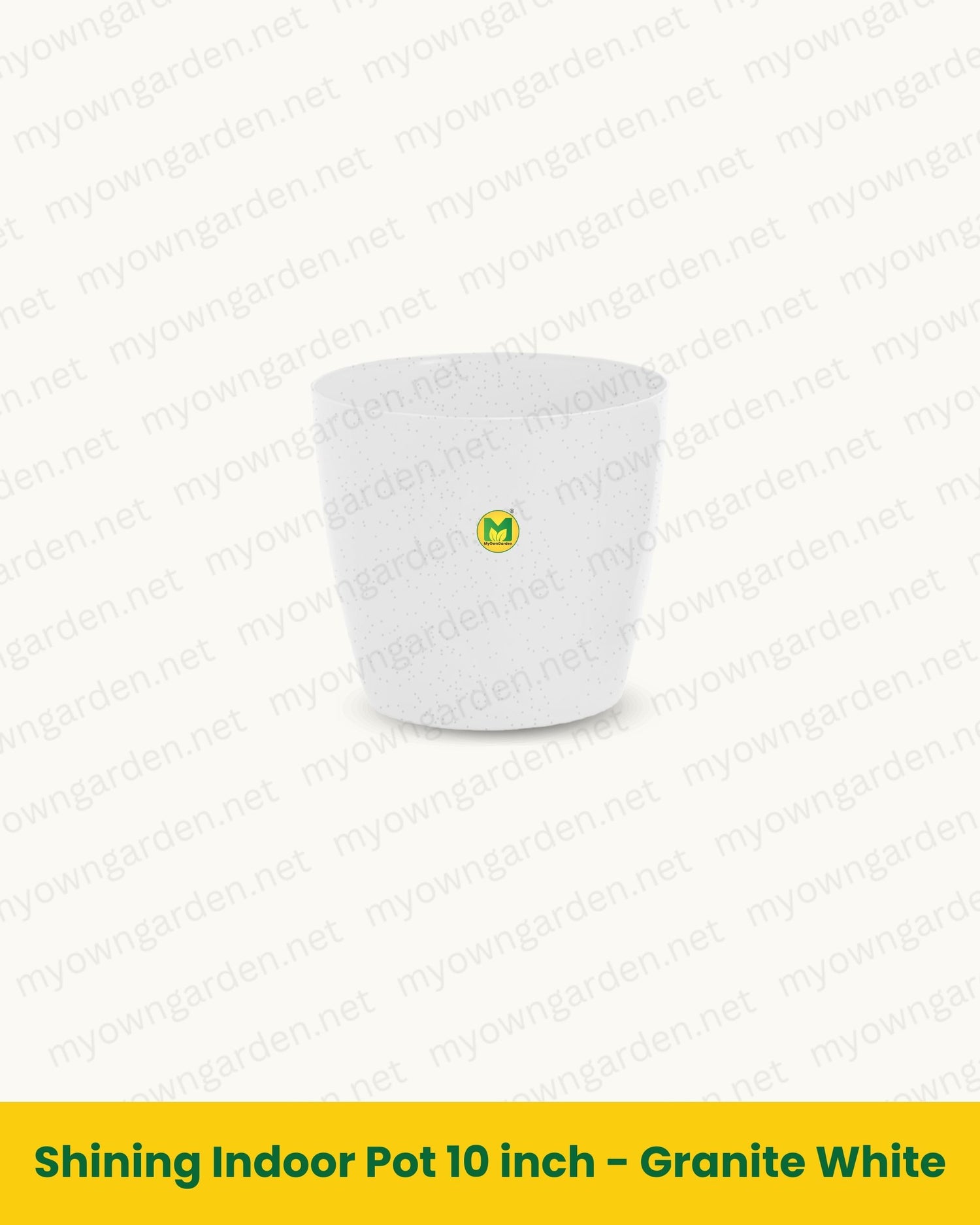 Shining Indoor Pot 10 inch - Granite White
