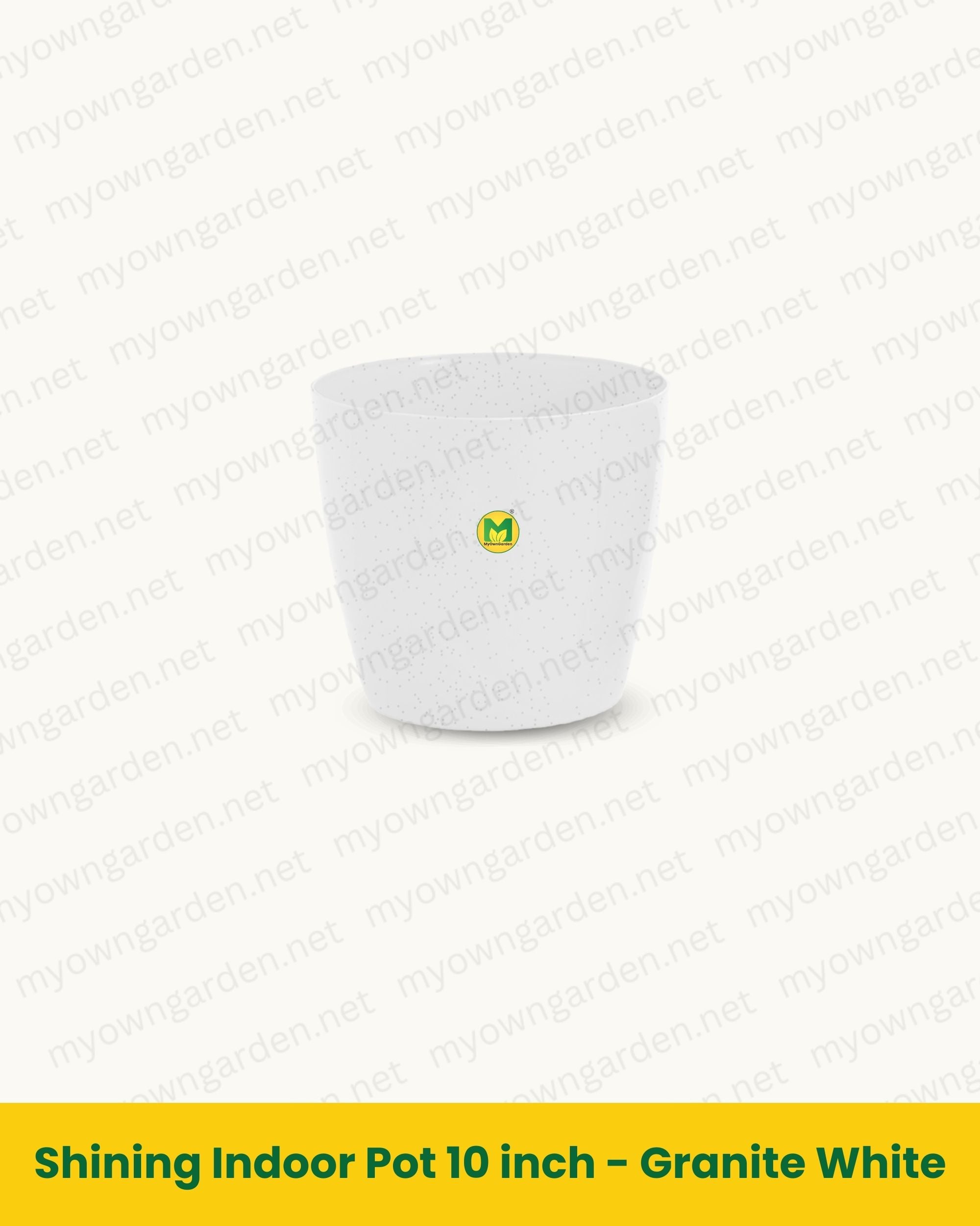 Shining Indoor Pot 10 inch - Granite White
