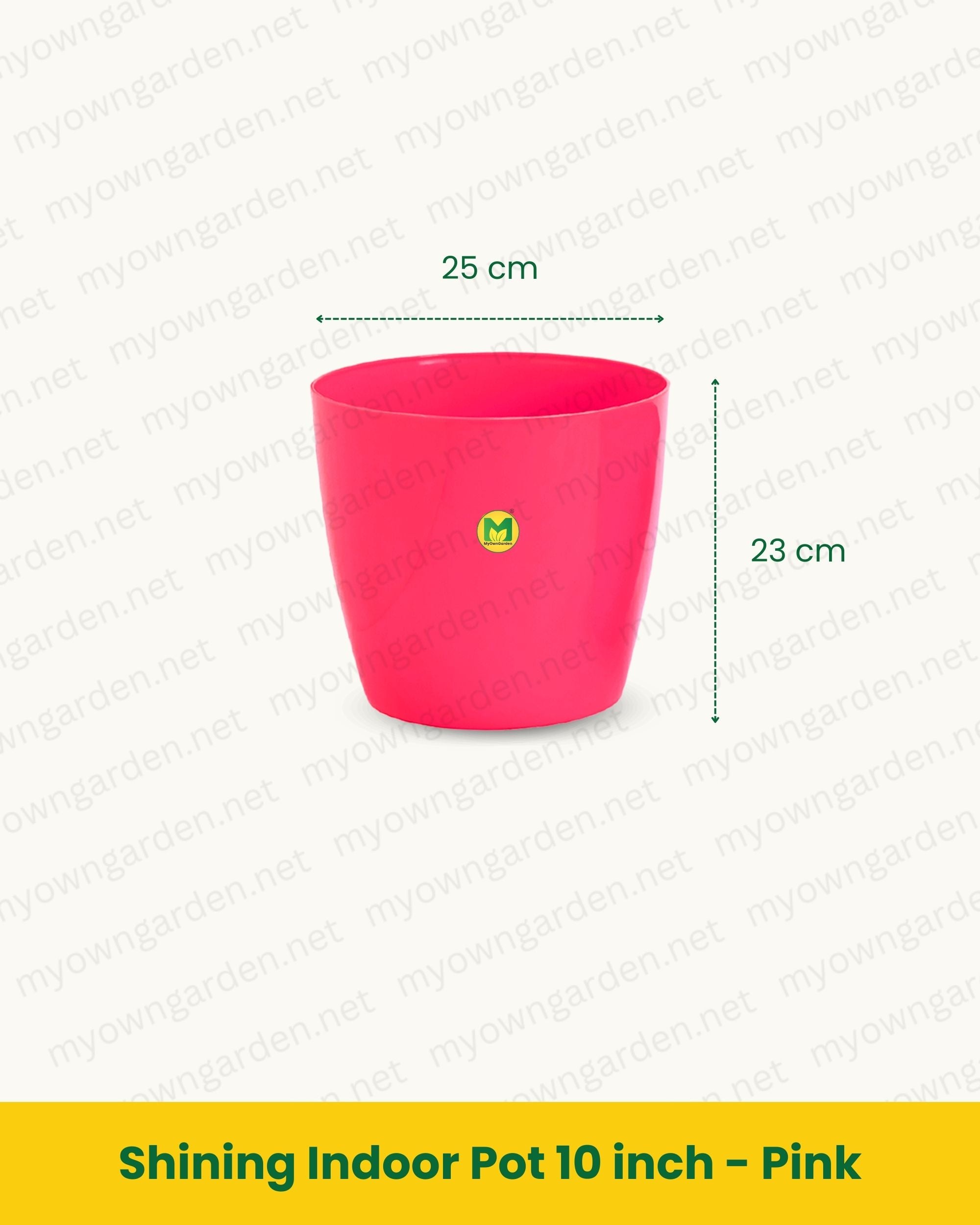 Shining Indoor Pot 10 inch - Pink