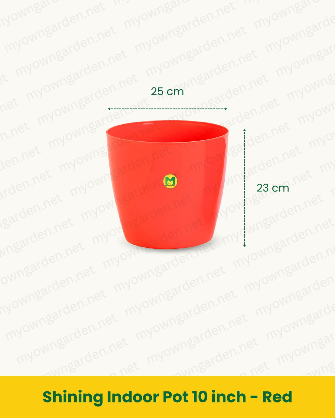 Shining Indoor Pot 10 inch - Red
