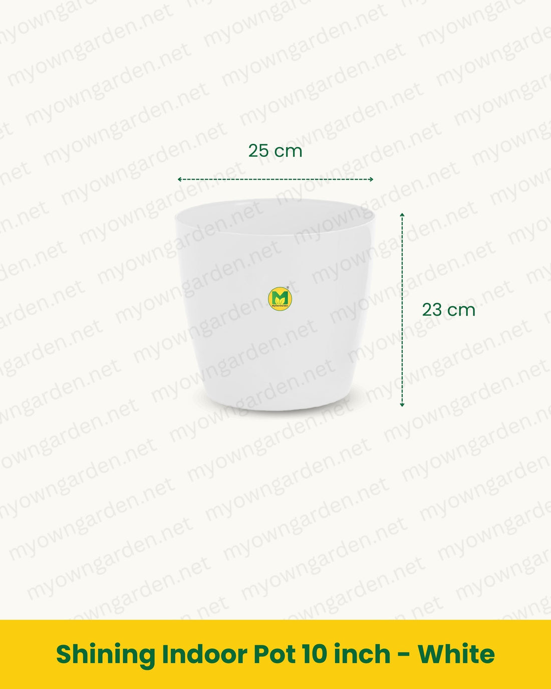 Shining Indoor Pot 10 inch - White