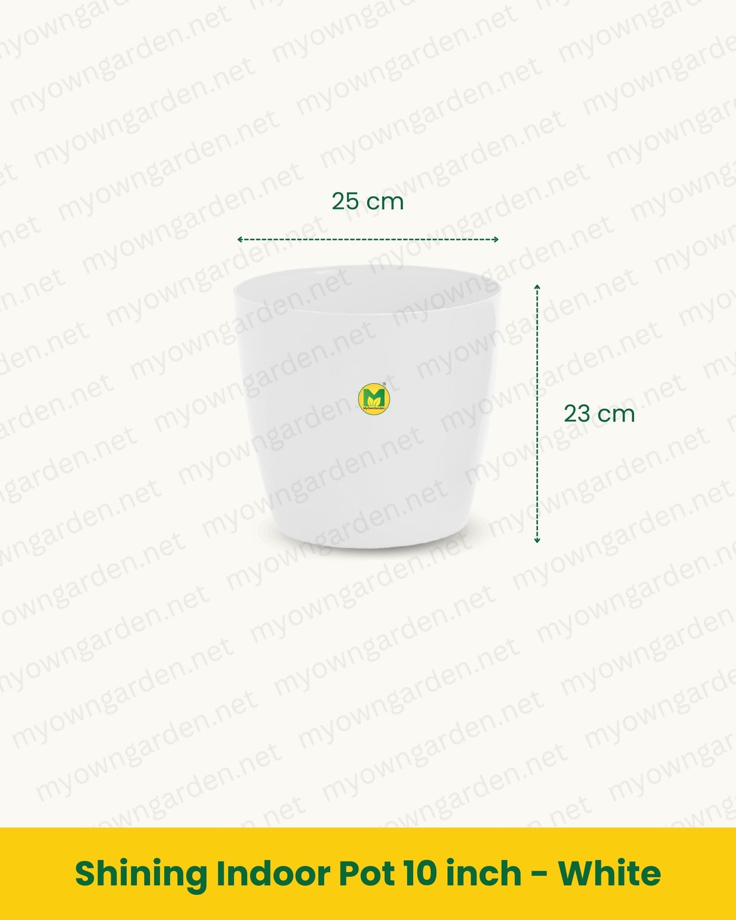 Shining Indoor Pot 10 inch - White