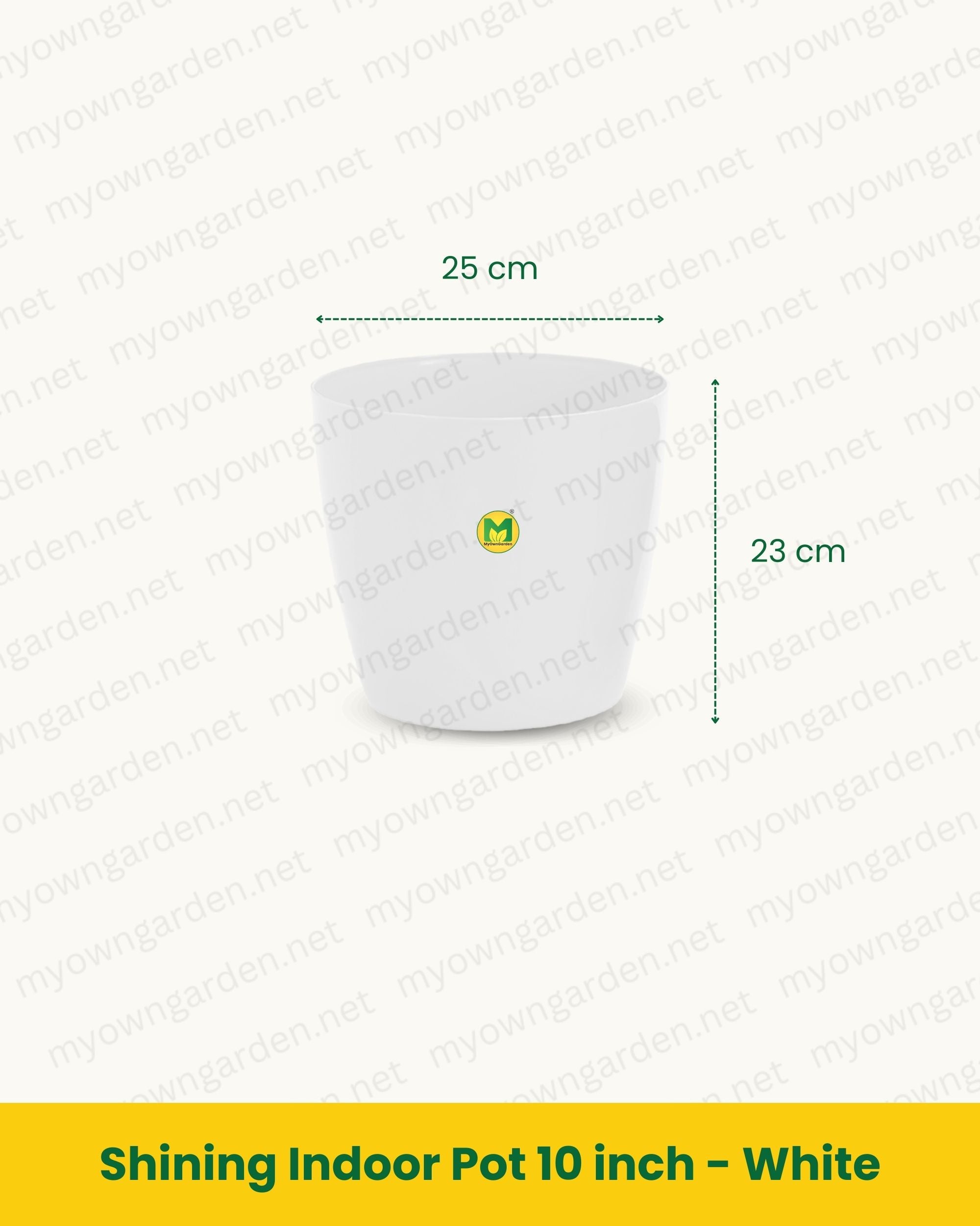 Shining Indoor Pot 10 inch - White