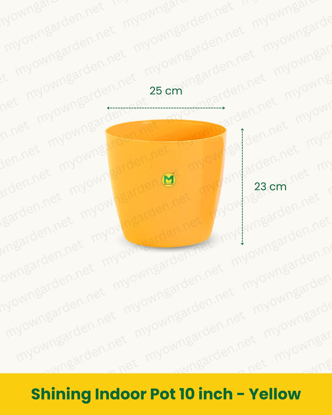 Shining Indoor Pot 10 inch - Yellow