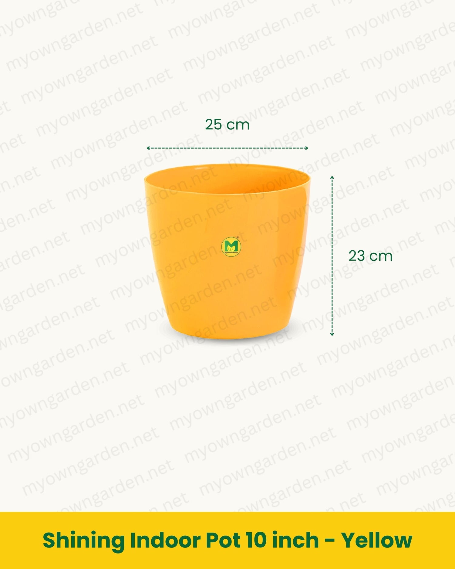 Shining Indoor Pot 10 inch - Yellow