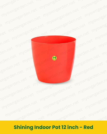 Shining Indoor Pot 12 inch - Red