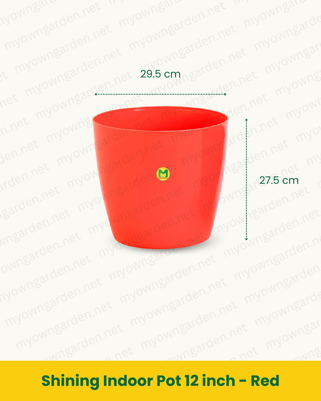 Shining Indoor Pot 12 inch - Red