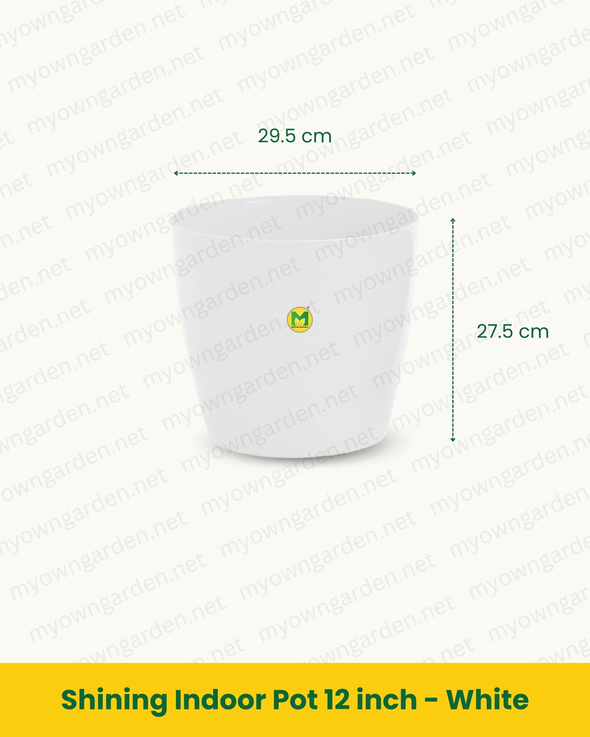 Shining Indoor Pot 12 inch - White