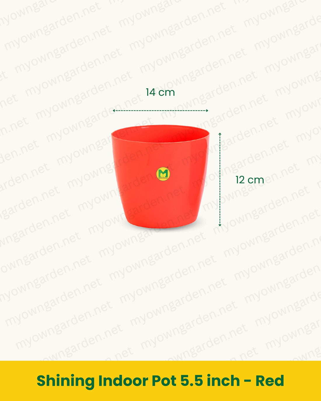 Shining Indoor Pot 5.5 inch - Red