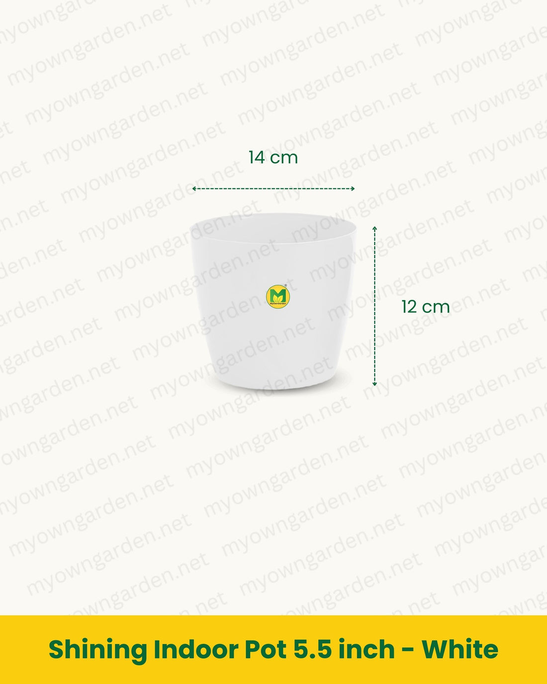 Shining Indoor Pot 5.5 inch - White