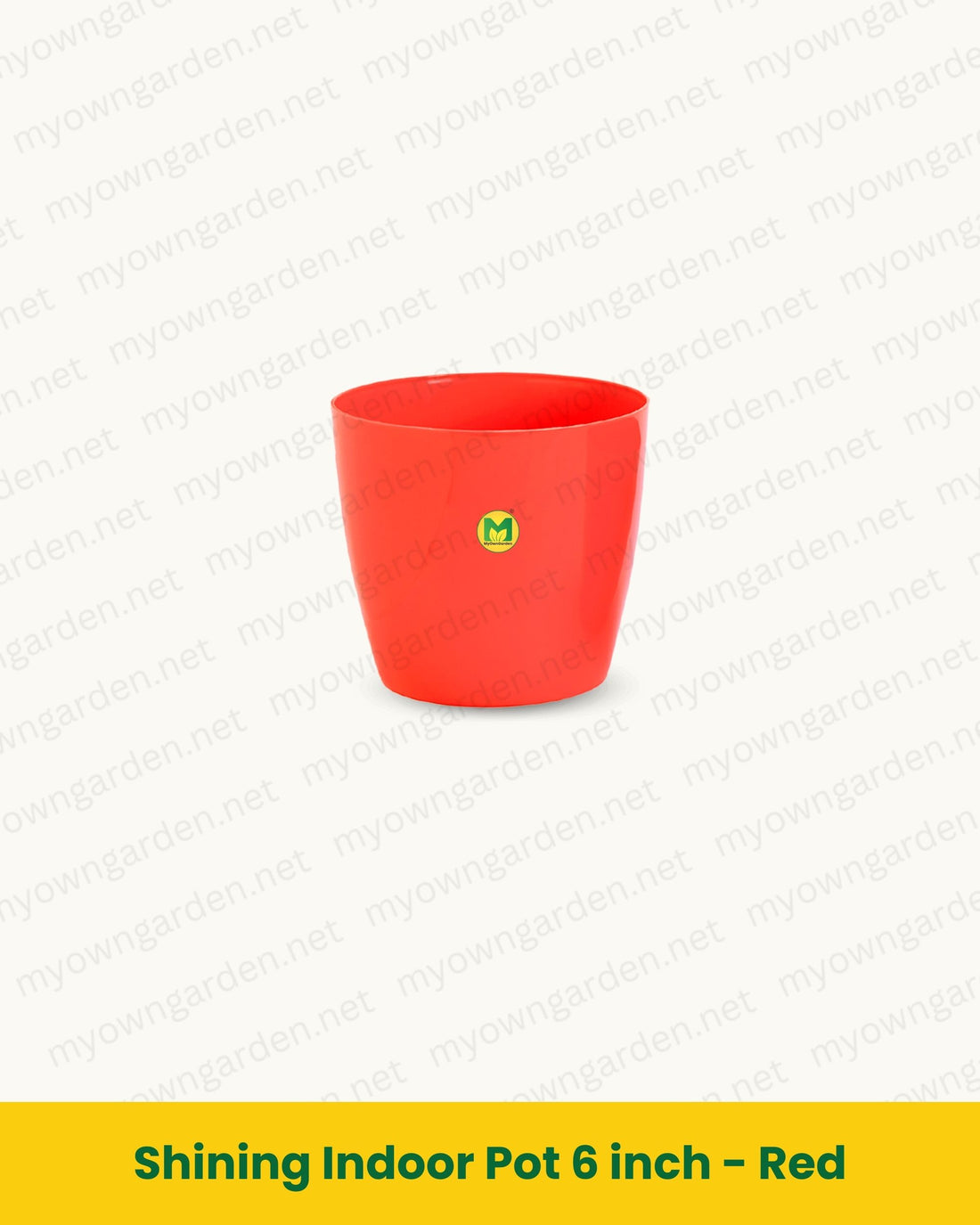 Shining Indoor Pot 6 inch - Red