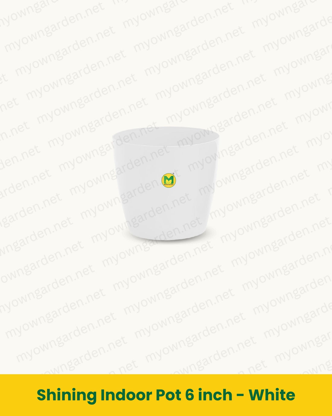 Shining Indoor Pot 6 inch - White