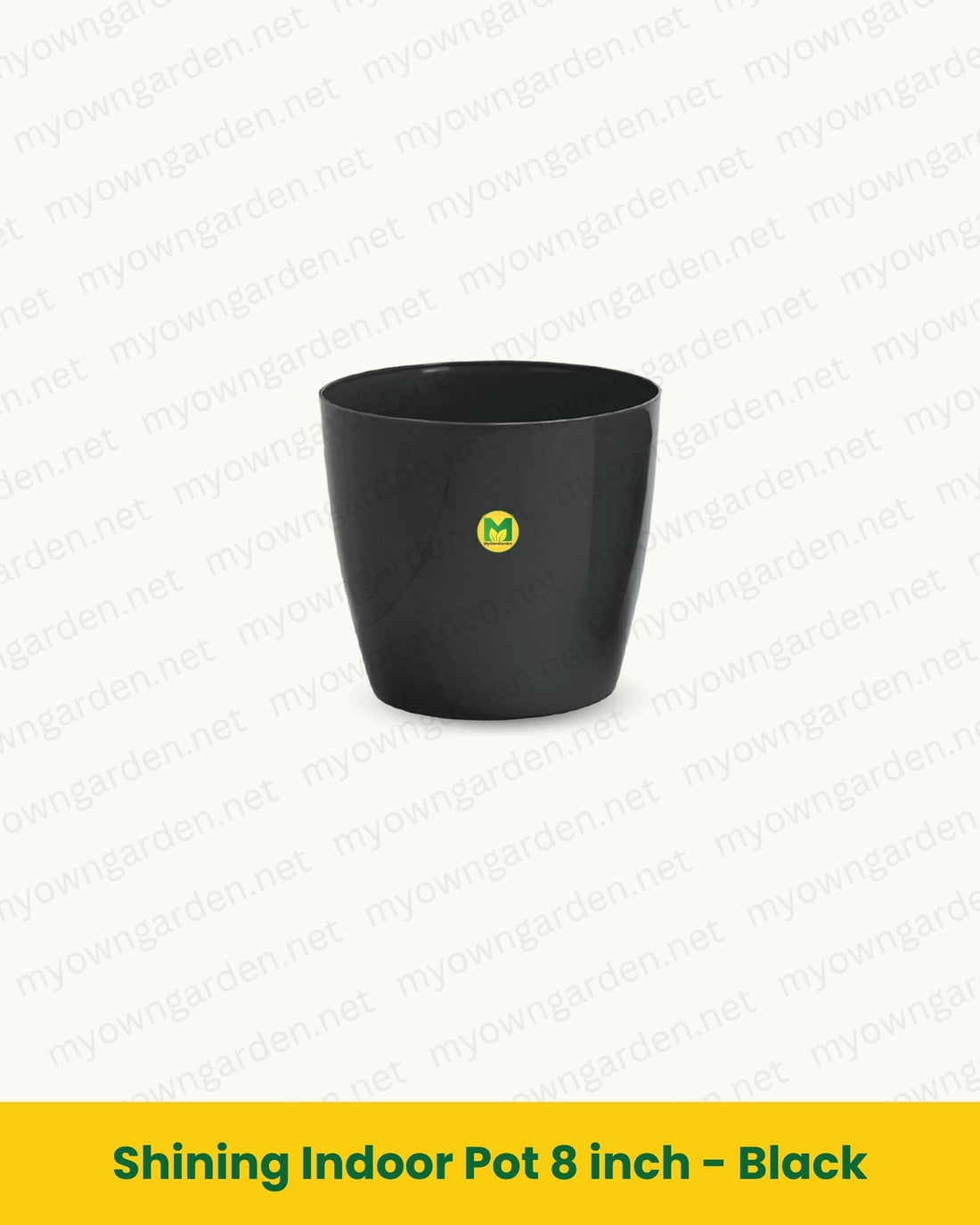 Shining Indoor Pot 8 inch - Black