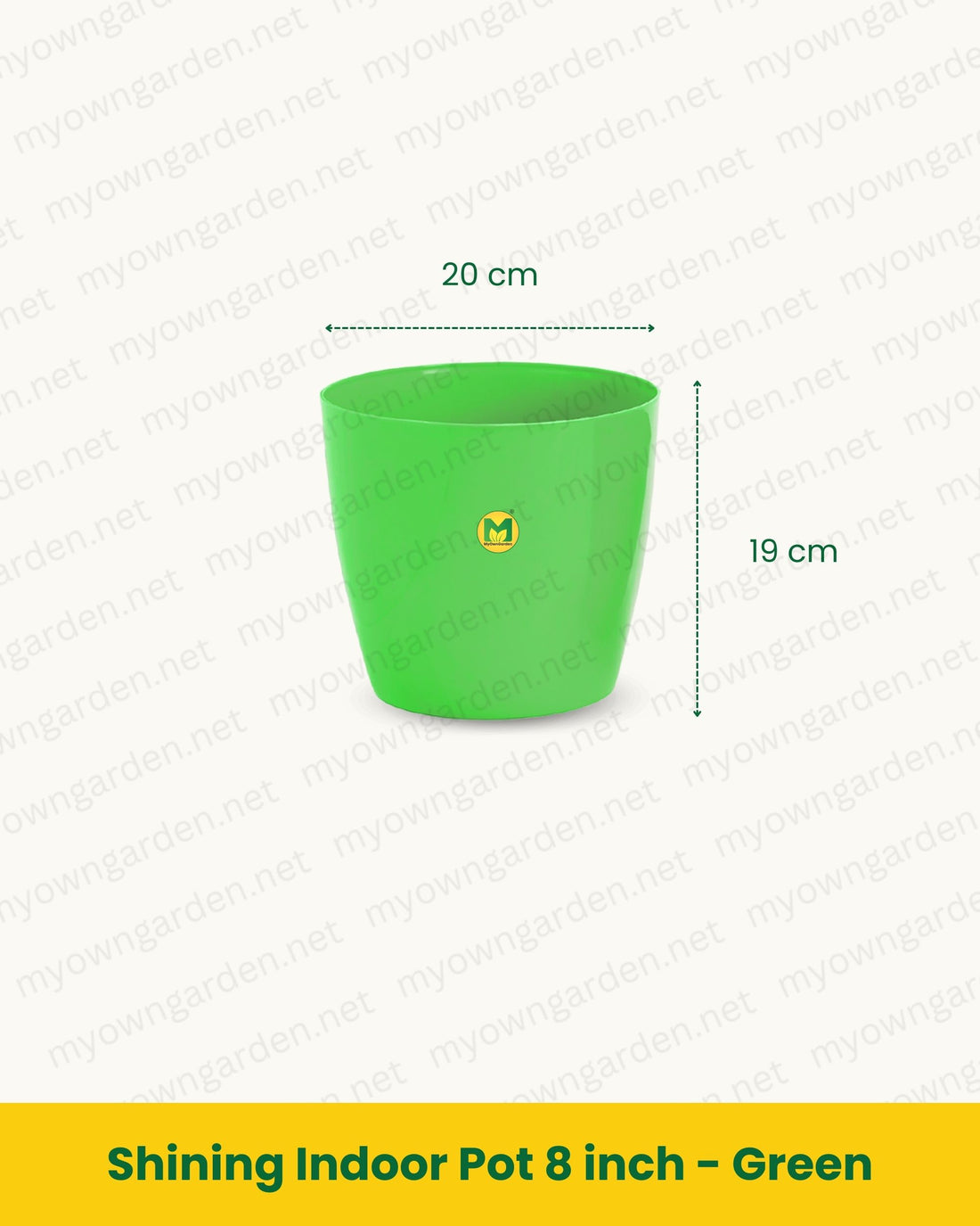 Shining Indoor Pot 8 inch - Green
