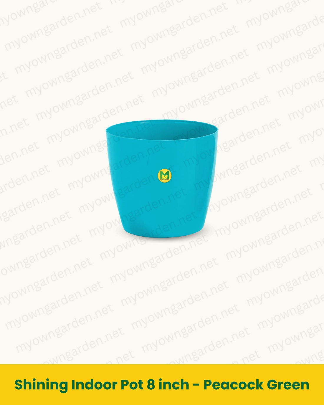 Shining Indoor Pot 8 inch - Peacock Green