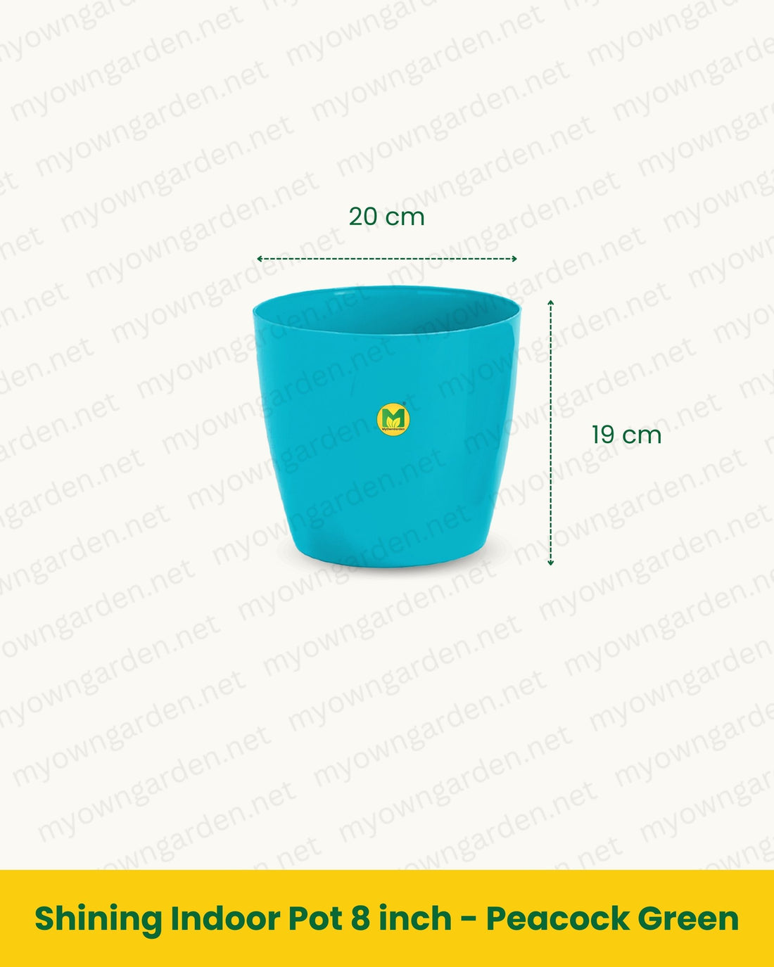 Shining Indoor Pot 8 inch - Peacock Green