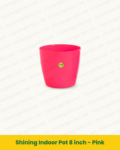Shining Indoor Pot 8 inch - Pink