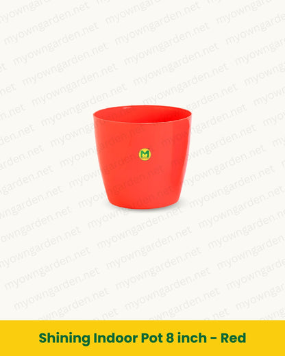 Shining Indoor Pot 8 inch - Red