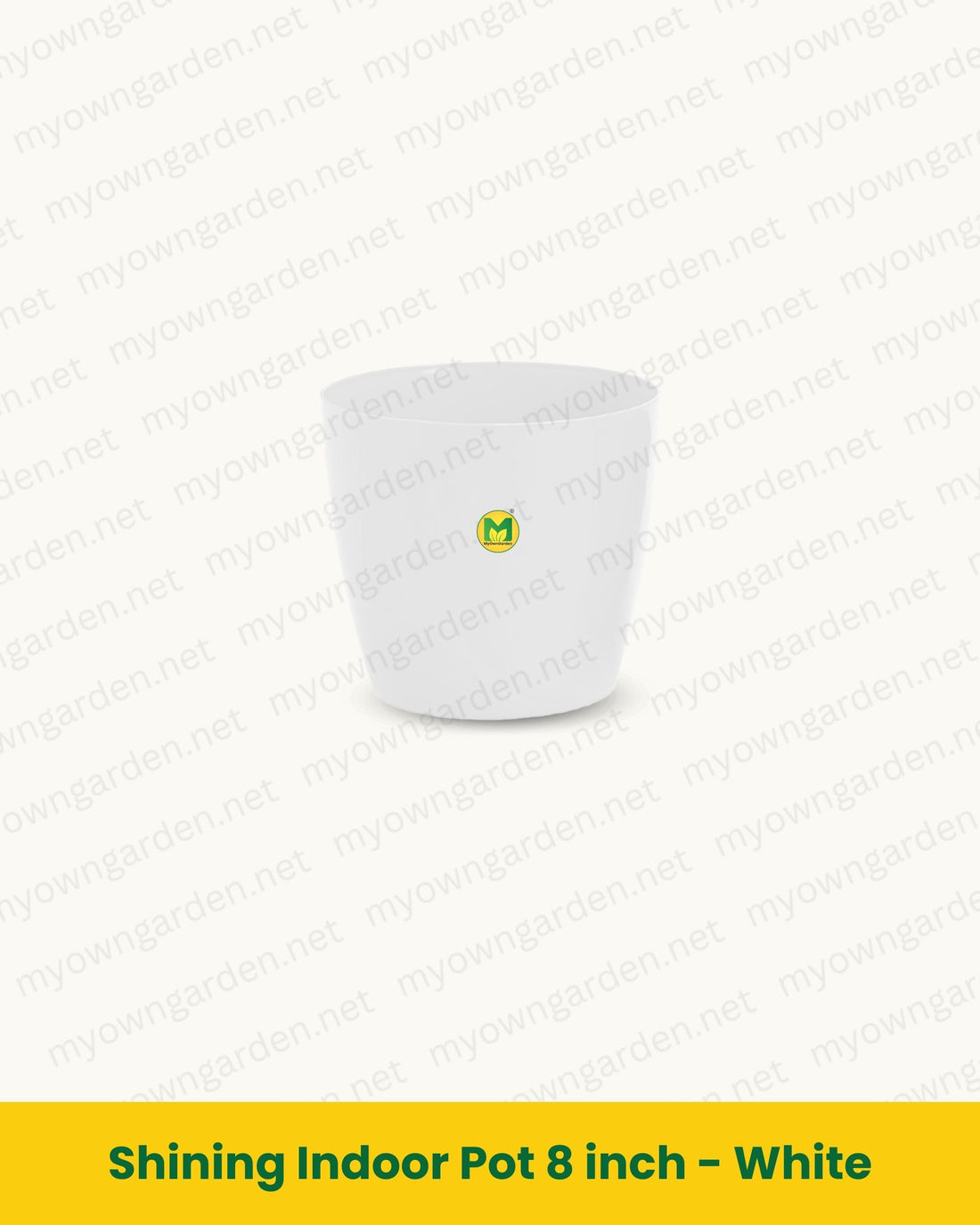 Shining Indoor Pot 8 inch - White