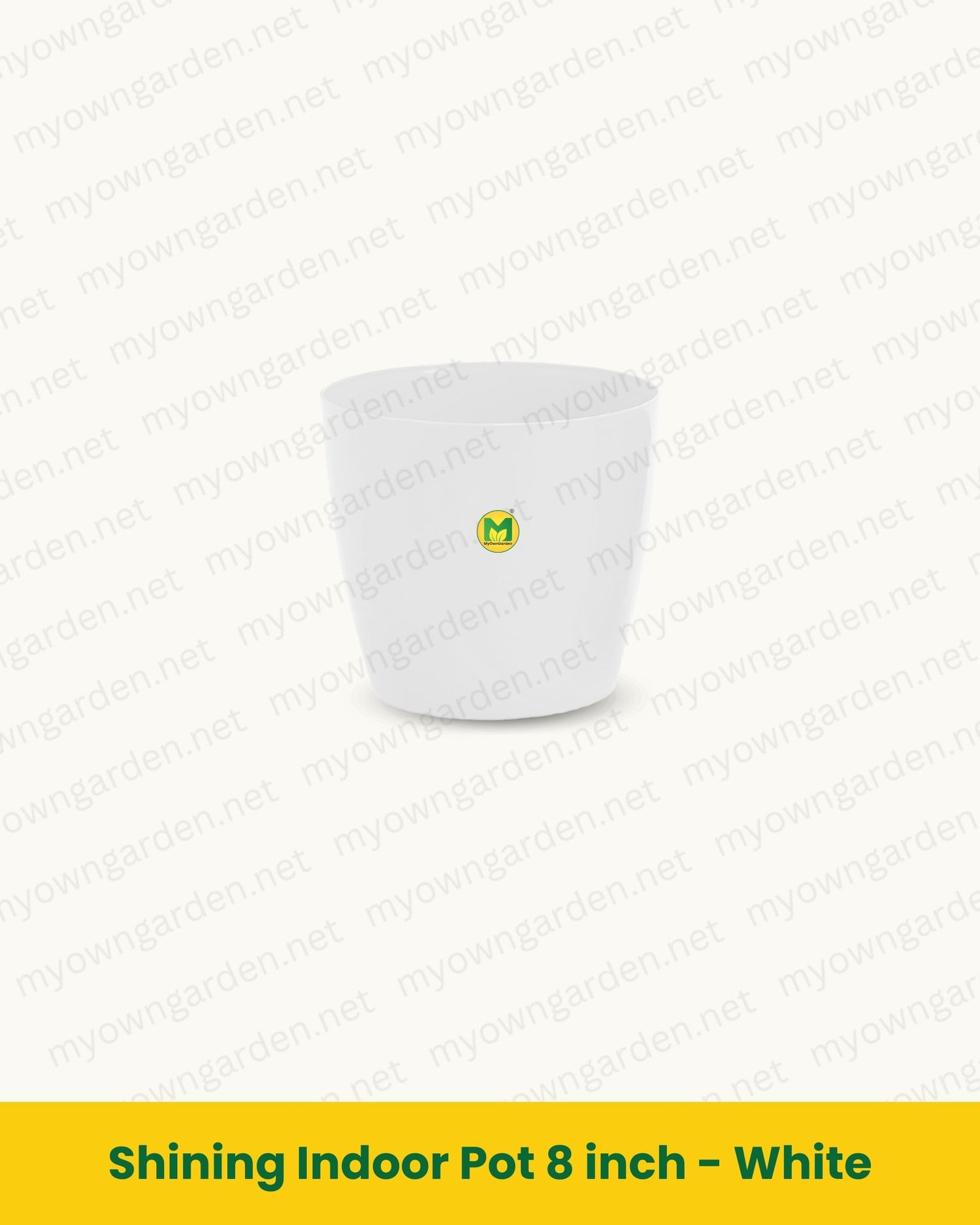 Shining Indoor Pot 8 inch - White