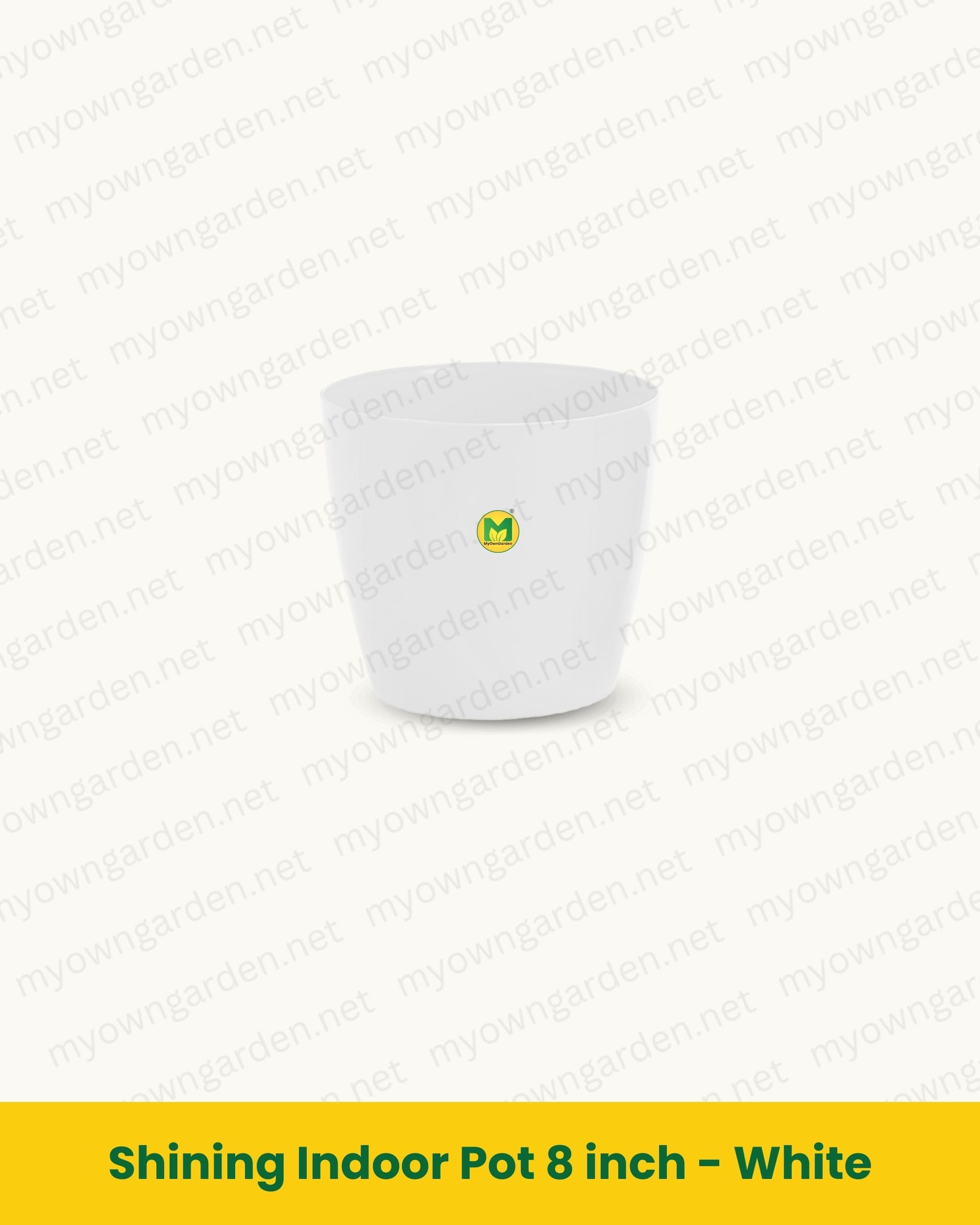Shining Indoor Pot 8 inch - White