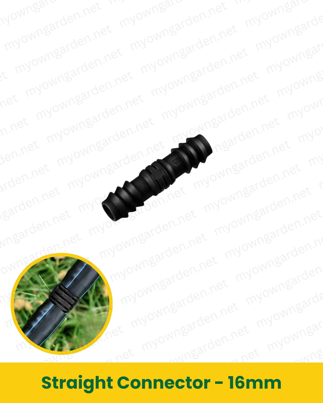 Straight Connector 16mm – Drip Irrigation Pipe Joiner