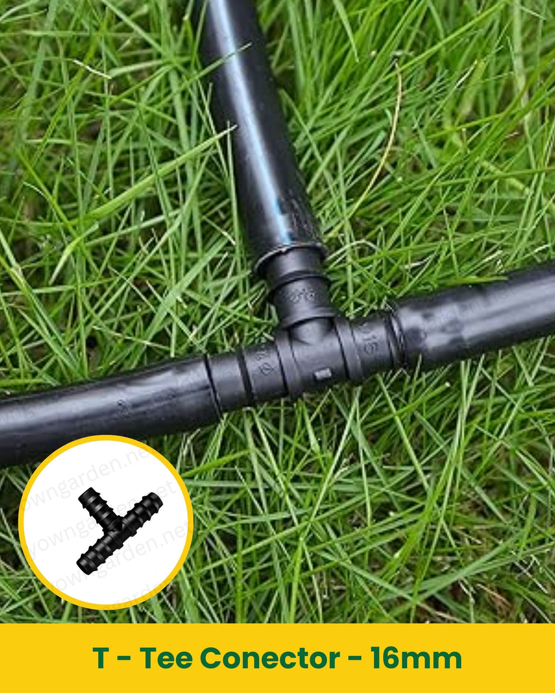 T-Tee Connector 16mm – Durable Drip Irrigation Pipe Fitting