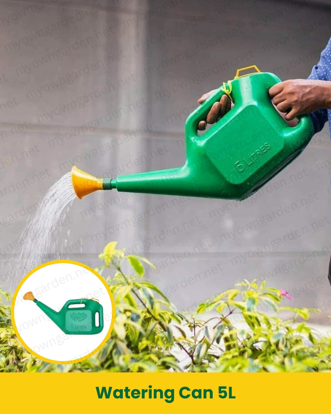Watering Can 5L – Durable Plastic Garden Watering Can with Sprinkler Head